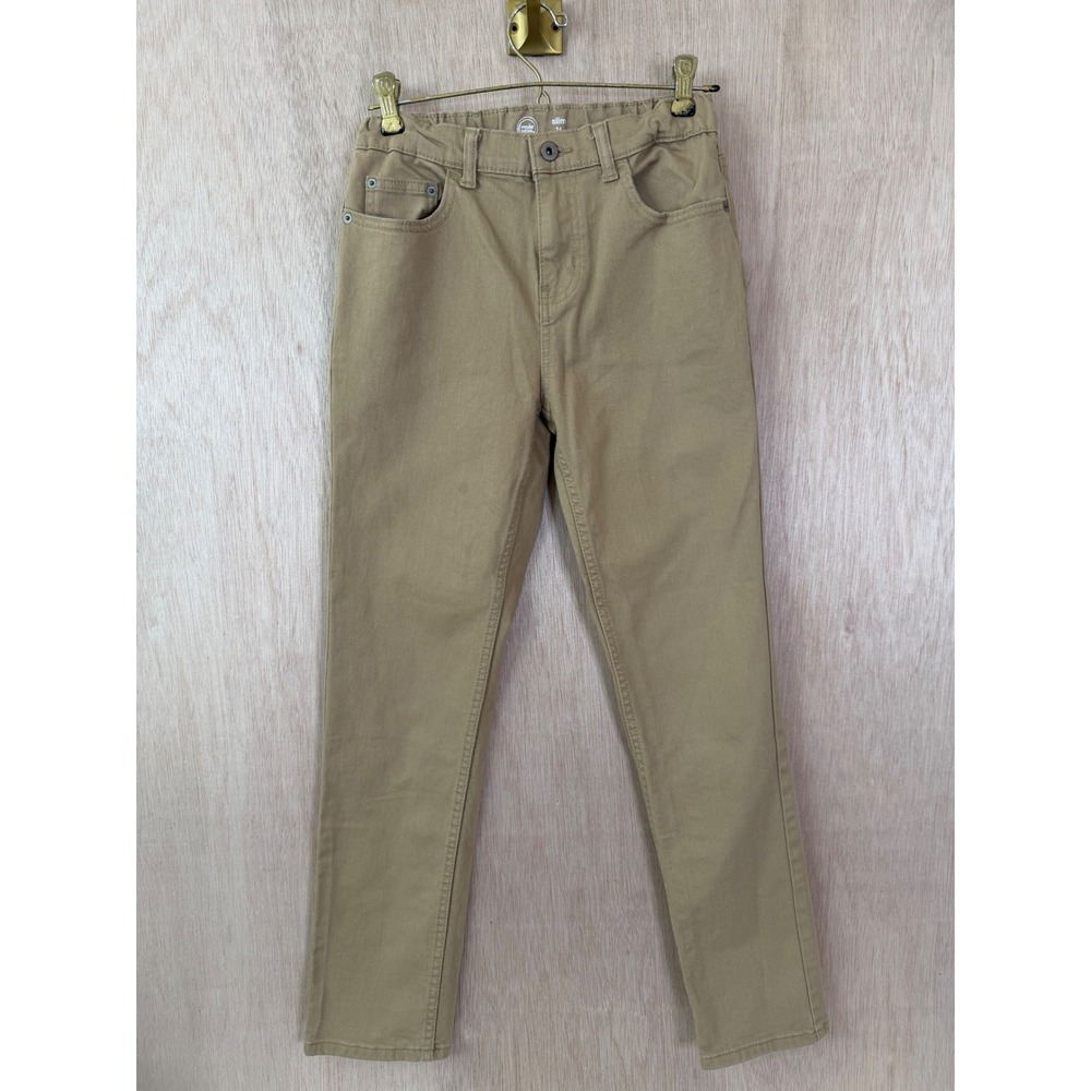 Wonder Nation Kids Slim Khaki Uniform Pants Size 14 Chino Trousers Brown